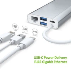 อะแดปเตอร์ USB Type C MultiPort เป็น VGA, HDMI, RJ45, USB3.0 HUB Converter