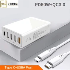 ช้อปปิ้งออนไลน์ MSLFORCE | USB C PD Wall Charger 60w