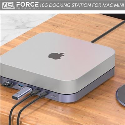 แท่นวางสำหรับ M1 Mac Mini 2021 USB3.2 พร้อมกล่อง HDD SDD, แท่นวาง 9 IN 1