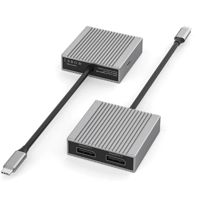 อะแดปเตอร์ USB-C เป็น Dual DisplayPort พร้อม PD100W